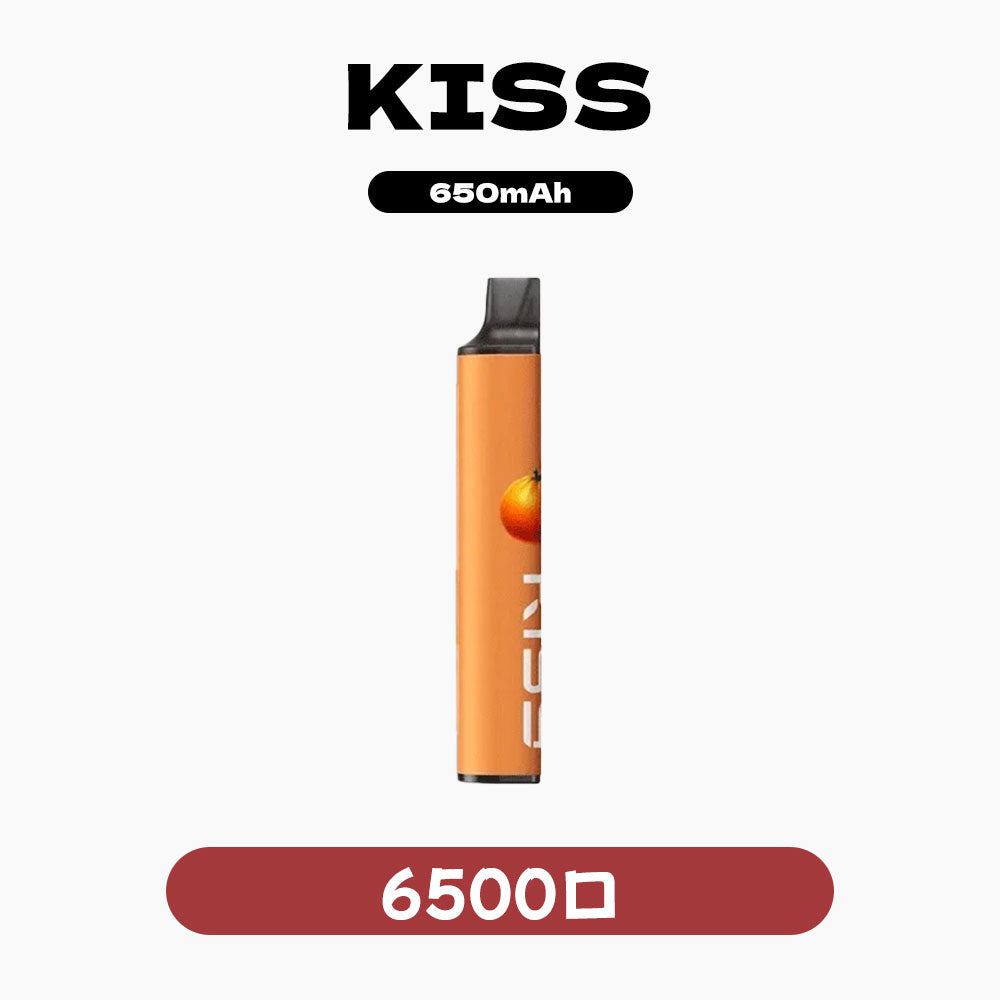 KISS  拋棄式電子菸 6500口｜【絲滑入口】網狀霧化技術・高還原果香・Type-C 快充續航